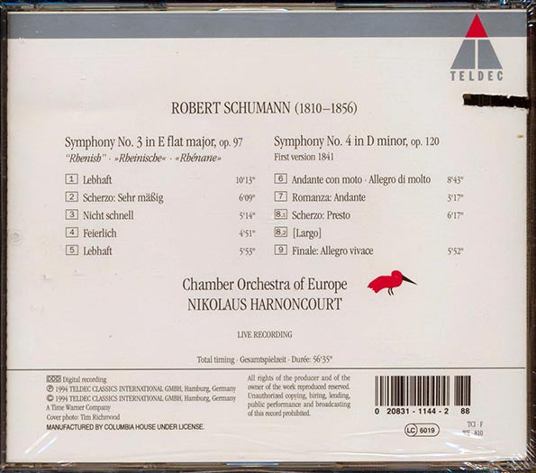Shumann - Symphonies No. 3 Thenish, No. 4 First Version 1841 (marked/ltd stock)