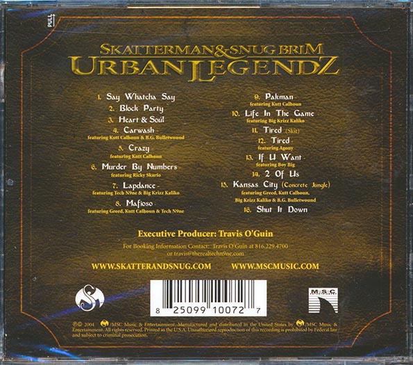Skatterman & Snug Brim - Urban Legendz