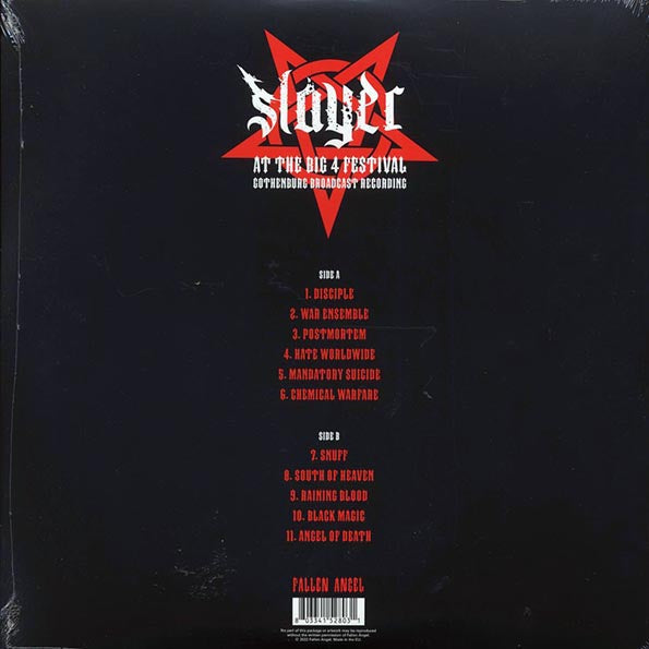 Slayer - At The Big 4 Festival: Gothenburg Broadcast Recording (ltd. ed.) (clear/red splatter vinyl)