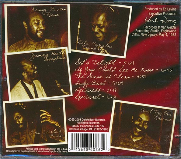 Slide Hampton, Jimmy Heath, Kenny Barron, Etc. - Continuum: Mad About Tadd, A Tribute To Tadd Dameron (remastered) (24-bit mastering)