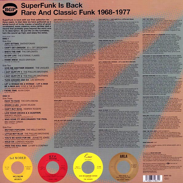 Smokey Wilson, Dyke & The Blazers, The Phillips Brothers, Etc. - Superfunk Is Back: Rare And Classic Funk 1968-1977 (2xLP)