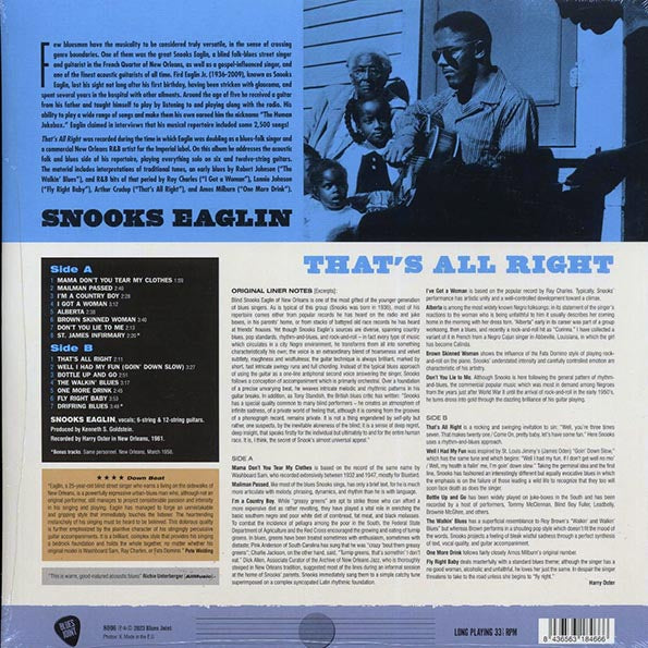 Snooks Eaglin - That's All Right (+2 bonus tracks) (ltd. ed.) (180g)