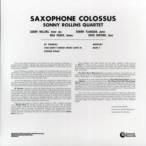 Sonny Rollins - Saxophone Colossus (180g)