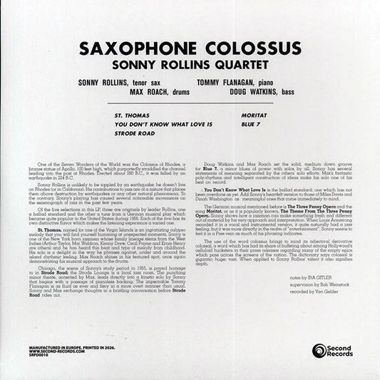 Sonny Rollins - Saxophone Colossus (180g)