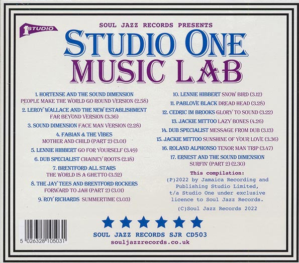 Sound Dimension, Lennie Hibbert, Cedric Brooks, Jackie Mittoo, Etc. - Studio One Music Lab CD