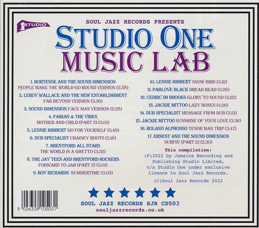 Sound Dimension, Lennie Hibbert, Cedric Brooks, Jackie Mittoo, Etc. - Studio One Music Lab CD