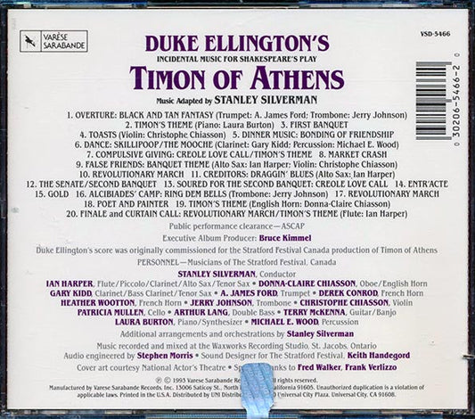 Stanley Silverman - Duke Ellington's Incidental Music For Shakespeare's Play Timon Of Anthens