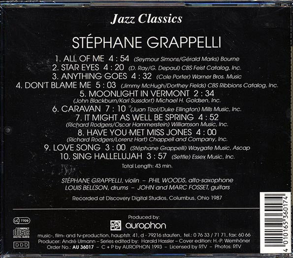 Stephane Grappelli - Jazz Classics