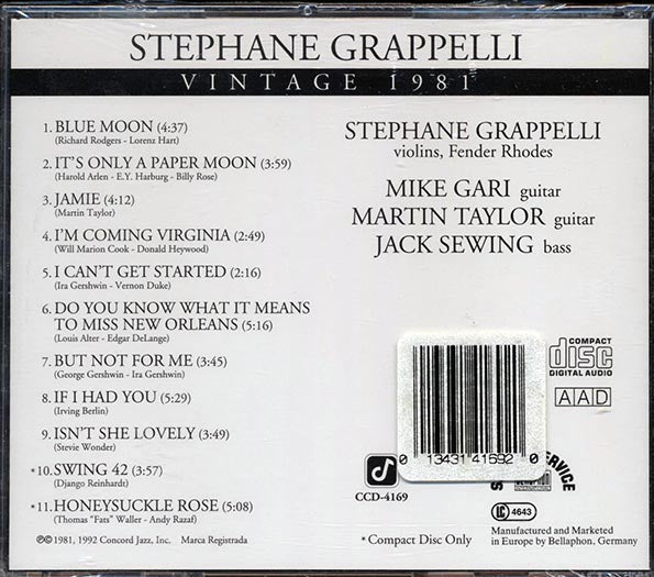 Stephane Grappelli - Vintage 1981