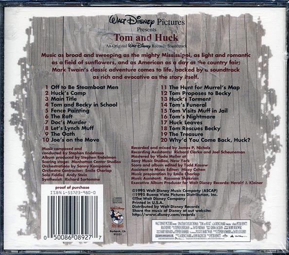 Stephen Endelman - Tom And Huck Original Soundtrack