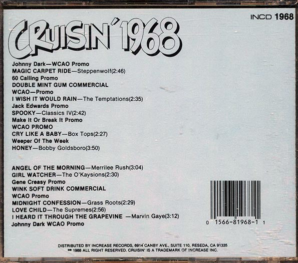 Steppenwolf, The Temptations, The Classics IV, Etc. - Cruisin' 1968