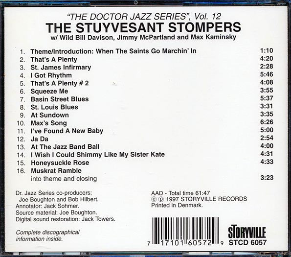 Stuyvesant Stompers With Wild Bill - Dr. Jazz Volume 12: 1951-1952