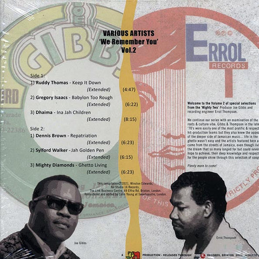 Sylford Walker, Dennis Brown, Dhaima, Gregory Isaacs, Etc. - We Remember You Volume 2: The Mighty Two Joe Gibbs & Errol Thompson