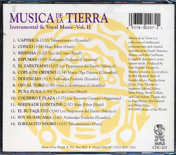 Tahuantinsuyo, Marc Ribot, Tico Da Costa, Etc. - Musica De La Tierra: Instrumental & Vocal Music Volume 2