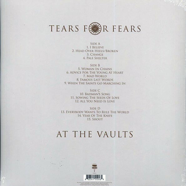 Tears For Fears - At The Vaults: Santa Barbara, CA, 26th May 1990 (2xLP)