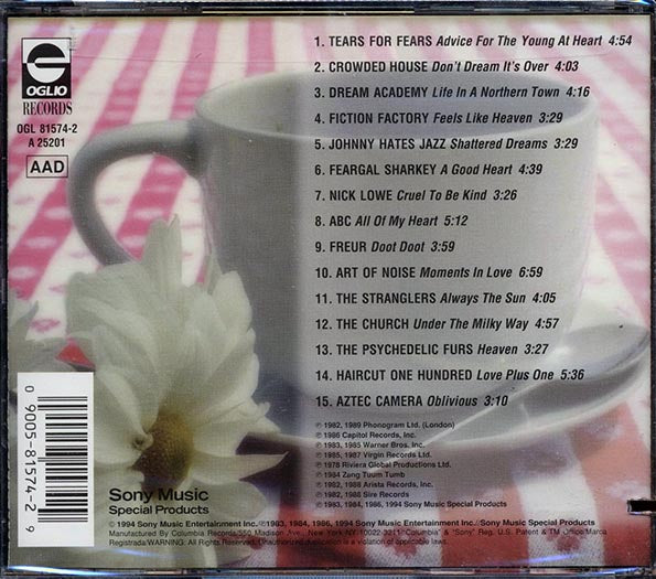 Tears For Fears, Crowded House, Nick Lowe, Etc. - Flashback Cafe Volume 1 (marked/ltd stock)