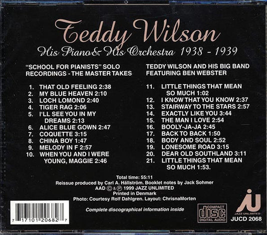 Teddy Wilson - His Piano & His Orchestra 1938-1939 (21 tracks)