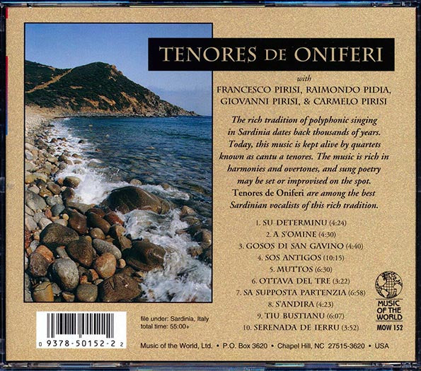 Tenores De Oniferi - Polyphonic Singing From Sardinia