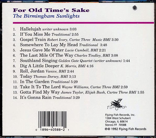 The Birmingham Sunlights - For Old Time's Sake (marked/ltd stock)