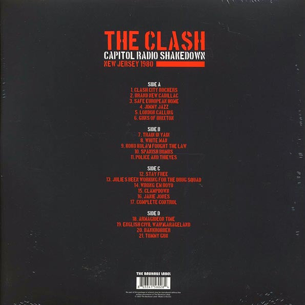 The Clash - Capitol Radio Shakedown: New Jersey 1980 (ltd. ed.) (2xLP) (clear vinyl)