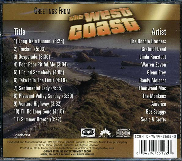 The Doobie Brothers, Grateful Dead, America, Seals & Crofts, Etc. - Greetings From The West Coast