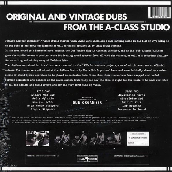 The Dub Organiser - Original And Vintage Dubs From The A-Class Studio