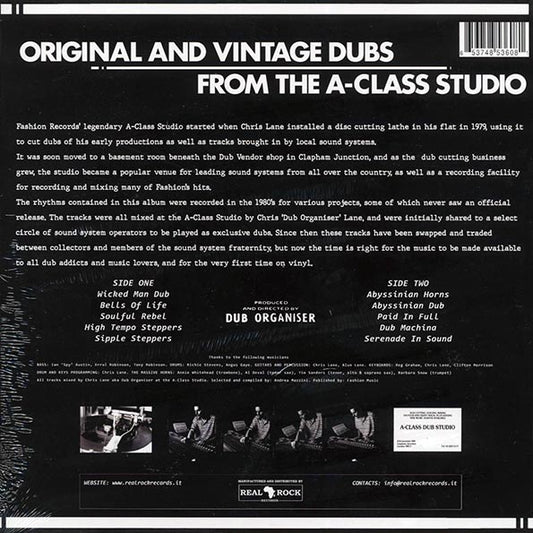 The Dub Organiser - Original And Vintage Dubs From The A-Class Studio