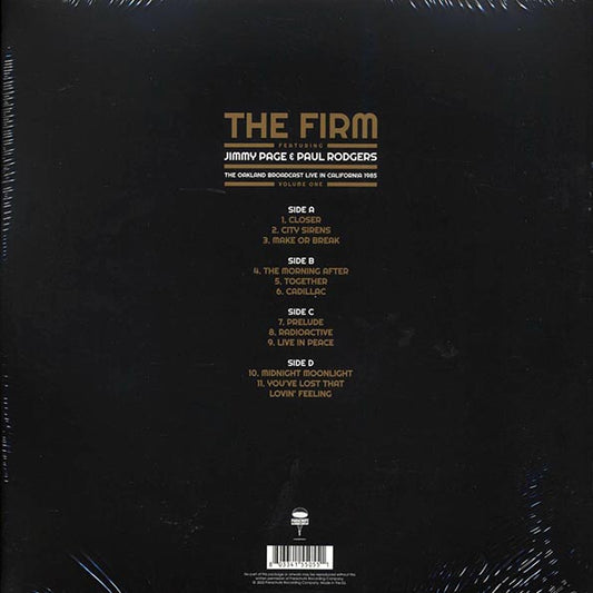 The Firm, Jimmy Page, Paul Rogers - The Oakland Broadcast Volume 1: Live In California 1985 (2xLP)