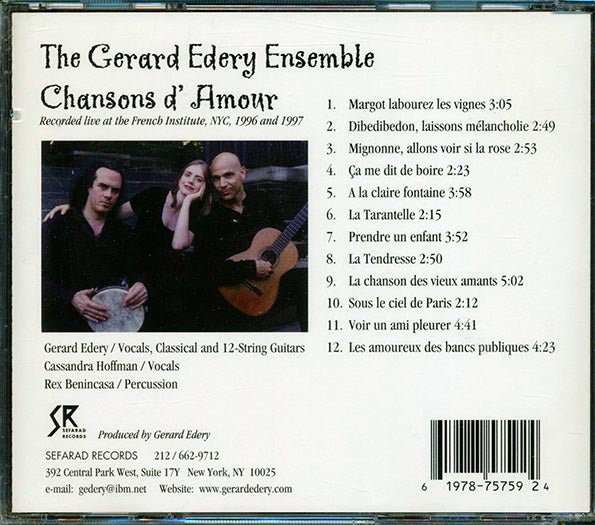 The Gerard Edery Ensemble - Chansons D' Amour