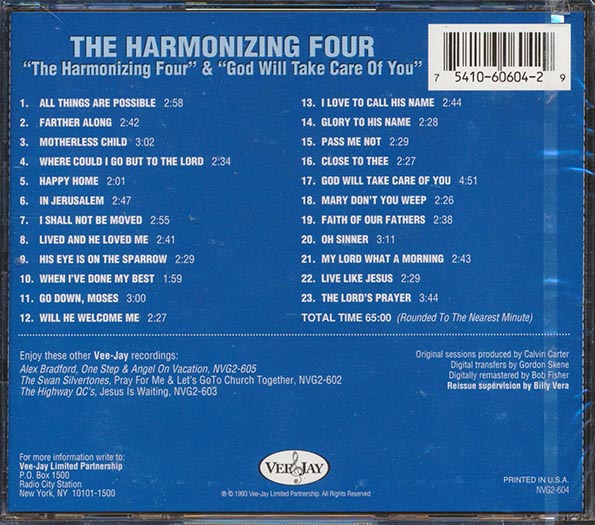 The Harmonizing Four - The Harmonizing Four + God Will Take Care Of You (23 tracks)