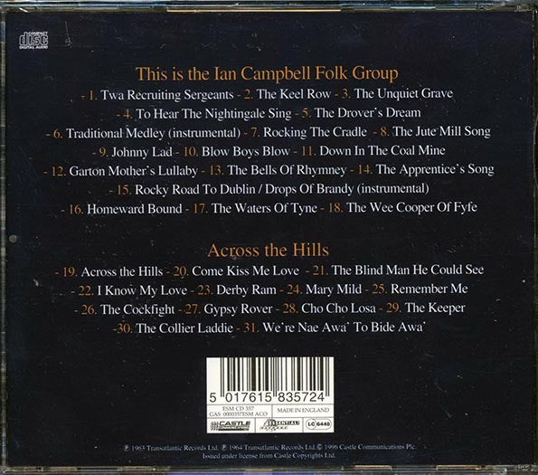 The Ian Campbell Folk Group - This Is The Ian Campbell Folk Group: Across The Hills (2 albums on 1 CD) (31 tracks)