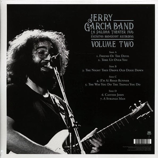 The Jerry Garcia Band - La Paloma Theater 1976 Volume 2: Encinitas Broadcast Recording (2xLP)