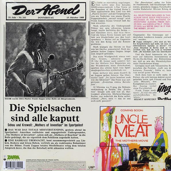 The Mothers (Frank Zappa) - Mothermania: The Best Of The Mothers (180g) (audiophile)