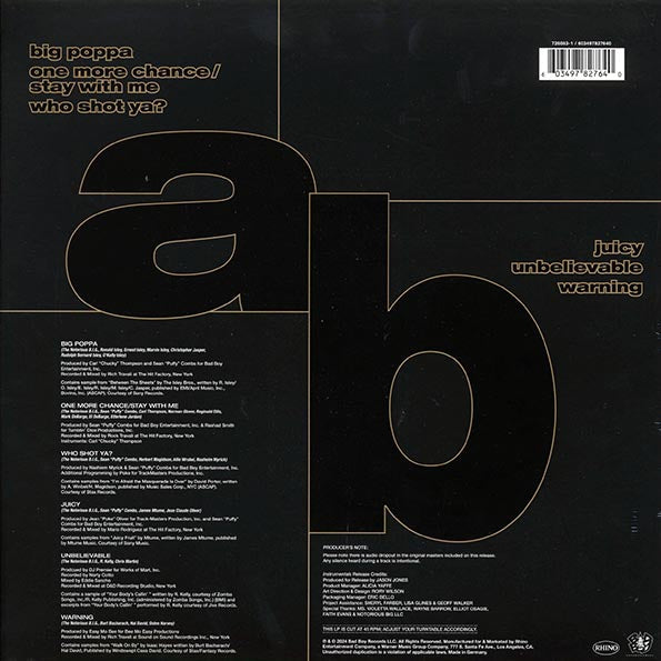 The Notorious BIG - Ready To Die Instrumentals (RSD 2024) (ltd. ed.)