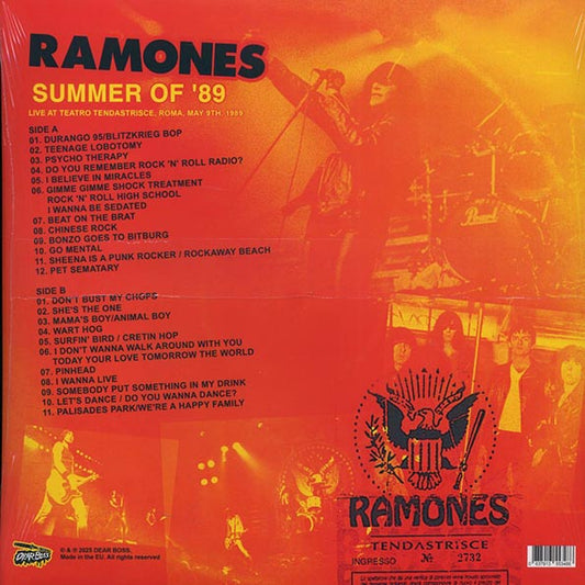 The Ramones - Summer Of '89: Live At Teatro Tandastrisce, Roma, May 9th, 1989 (ltd. 300 copies made) (white vinyl)