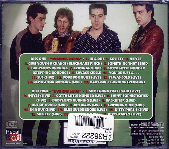 The Ruts - Criminal Minds (30 tracks) (2xCD)