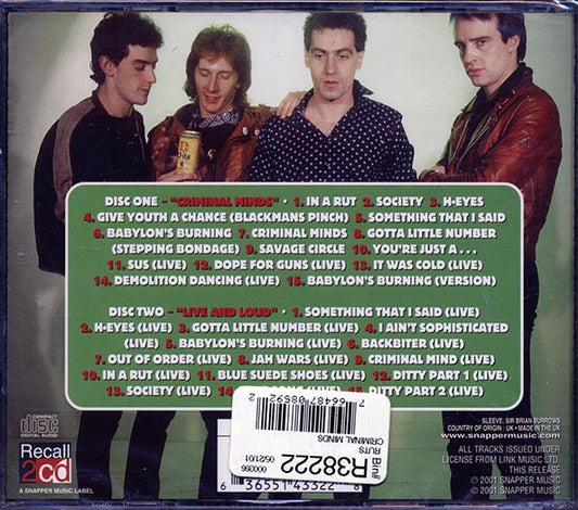 The Ruts - Criminal Minds (30 tracks) (2xCD)