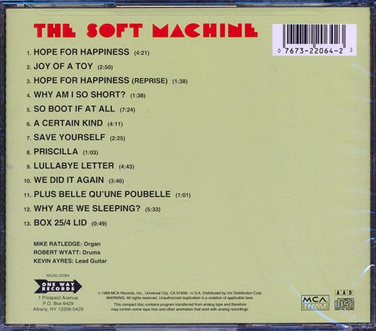 The Soft Machine - The Soft Machine CD