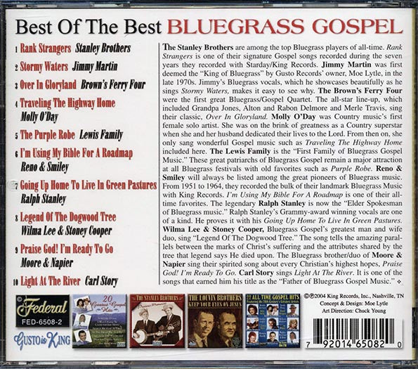 The Stanley Brothers, Jimmy Martin, Brown's Ferry Four, Etc. - Best Of The Best Bluegrass Gospel