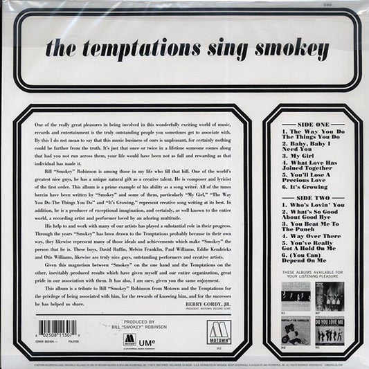 The Temptations - The Temptations Sing Smokey (mono) (ltd. ed.) (180g) (remastered) (audiophile)