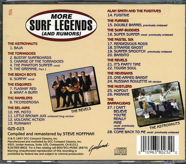 The Tornadoes, The Astronauts, The Esquires, The Bel-Airs, Etc. - More Surf Legends (And Rumors) (28 tracks) (marked/ltd stock)