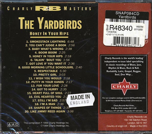 The Yardbirds - Honey In Your Hips: Charly R&B Masters Vol. 4 (20 tracks)