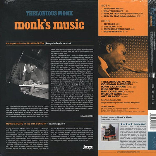 Thelonious Monk - Monk's Music (+2 bonus tracks) (ltd. ed.) (180g) (blue vinyl)