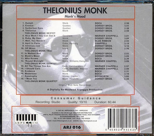 Thelonius Monk, Milk Jackon, Art Blakey - Monks Mood