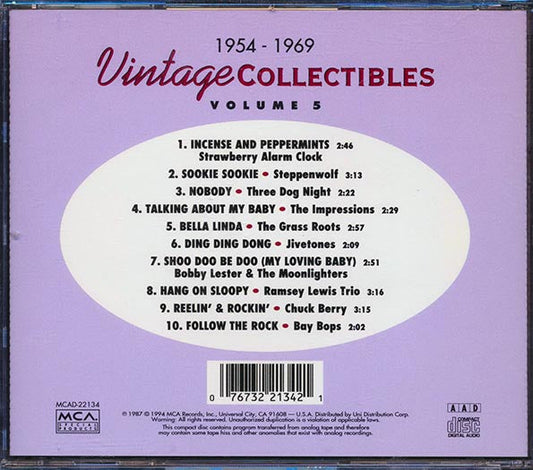 Three Dog Night, Steppenwolf, Impressions, Jivetones, Etc. - Vintage Collectibles 1954-1969 Volume 5
