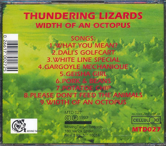 Thundering Lizards - Width Of An Octopus CD