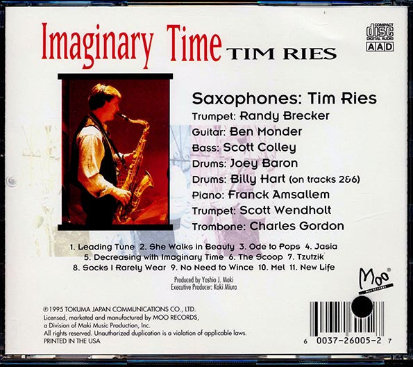 Tim Ries - Imaginary Time (marked/ltd stock)