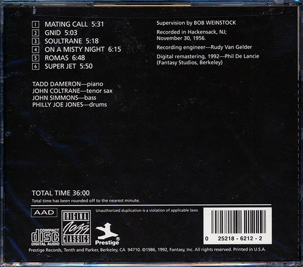 Todd Dameron, John Coltrane - Mating Call (remastered)