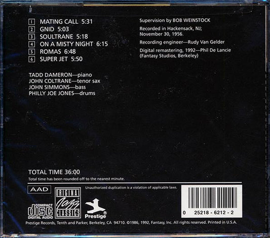 Todd Dameron, John Coltrane - Mating Call (remastered)