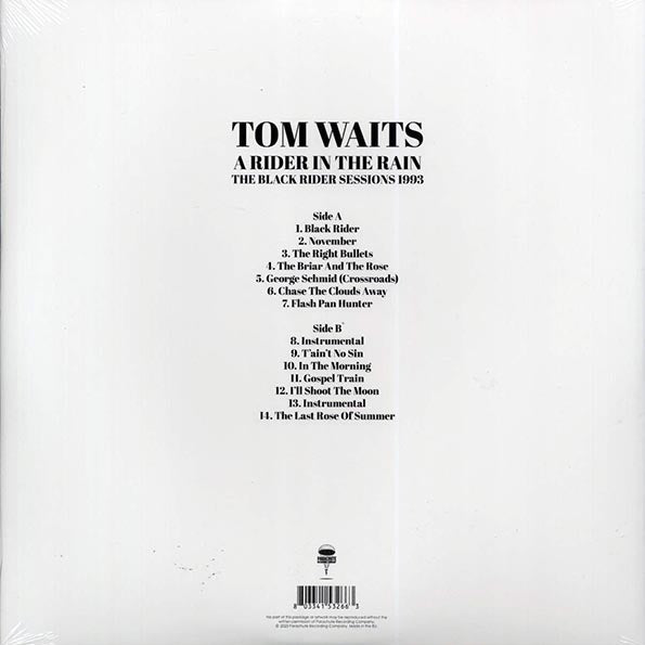 Tom Waits - A Rider In The Rain: The Black Rider Sessions 1993
